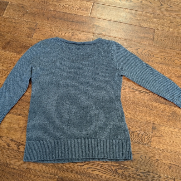 EUC LOFT Ladies Knit Blue Sweater Scoop Neck Size XS - Picture 6 of 6